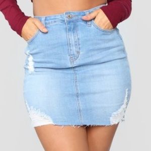 Fashion Nova Jean Skirt